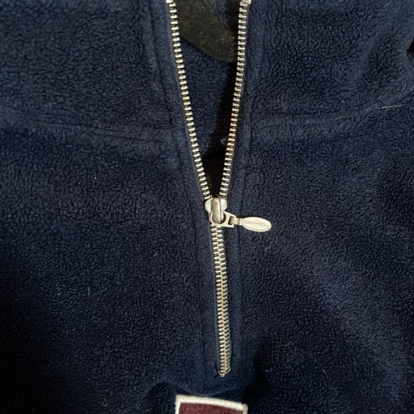 NAVY BLUE | VINTAGE OVERSIZED ATHLETIC FLEECE QUATER ZIP SWEATER | GAP | XXL | - Picture 6 of 6